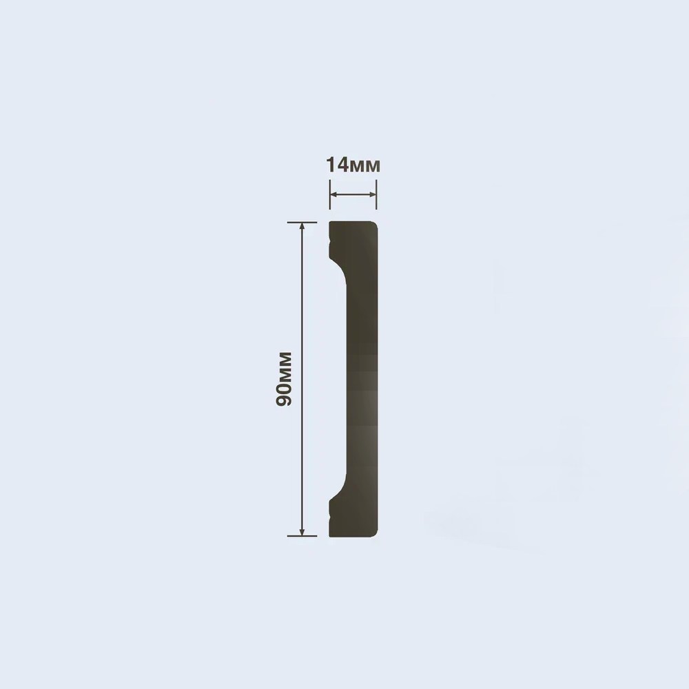 Плинтус под покраску Hiwood B90V1 2000×90×14