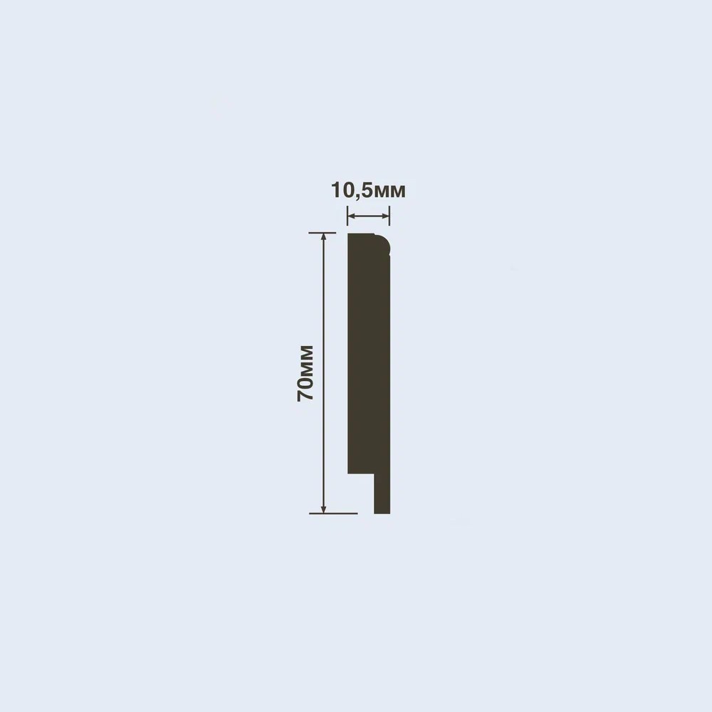 Плинтус под покраску Hiwood B70N 2000×70×10,5