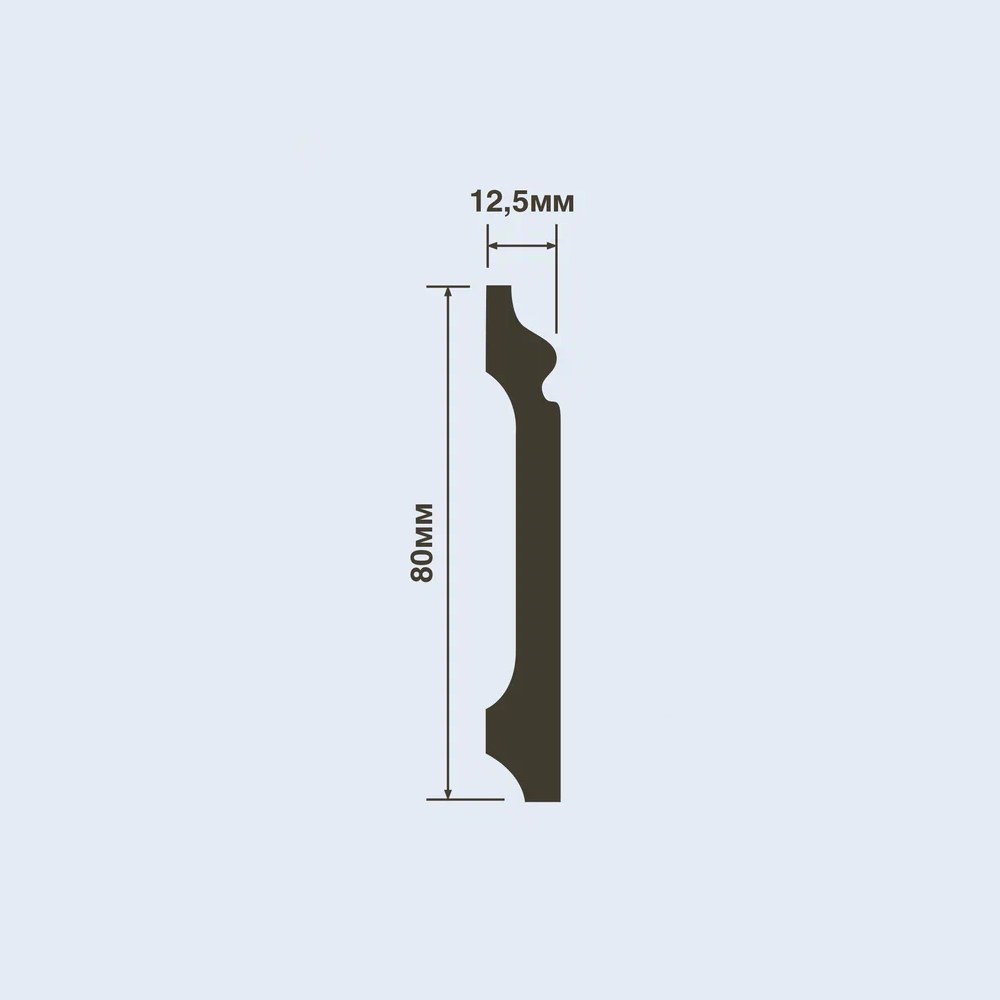 Плинтус под покраску Hiwood B80A 2000×80×12,5