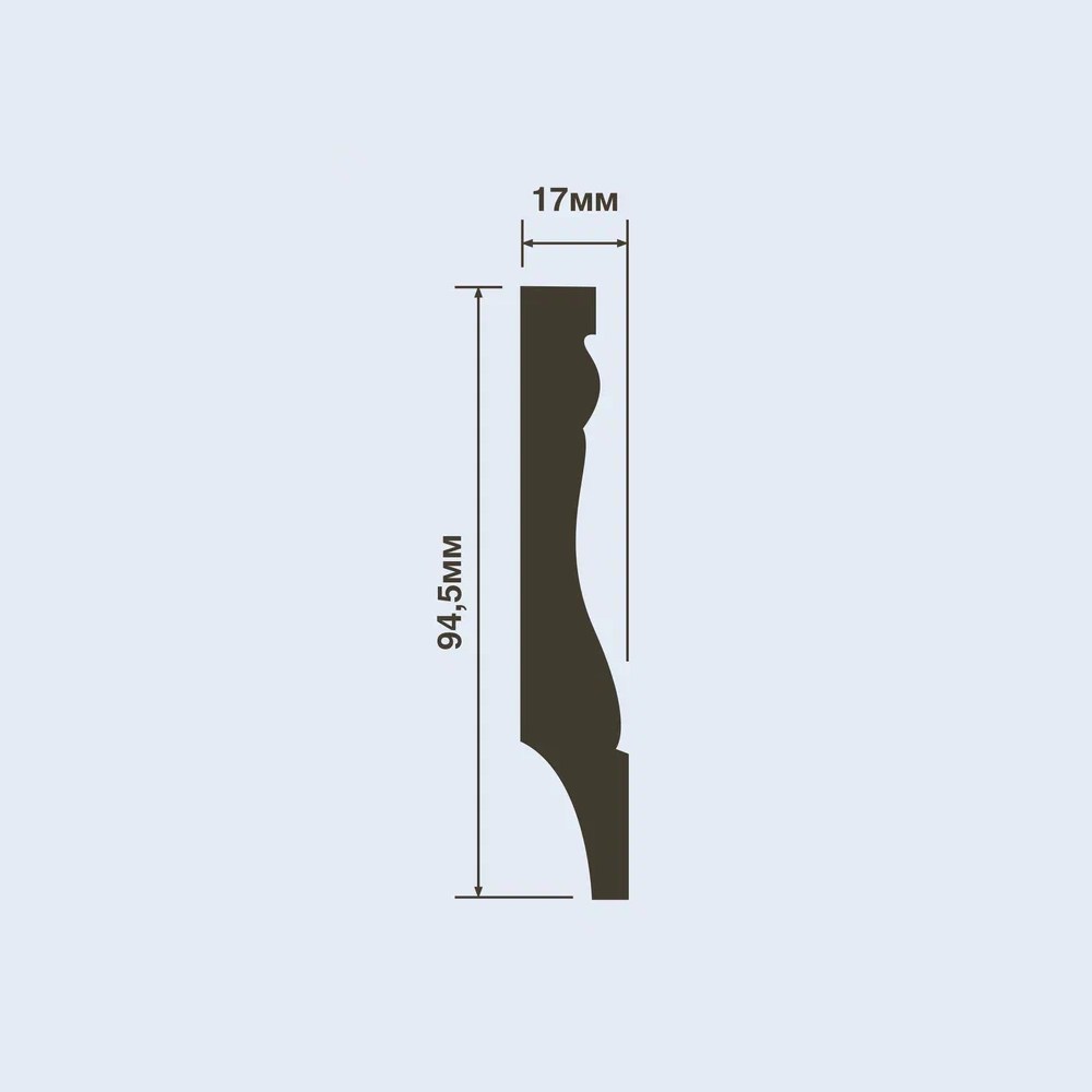 Плинтус под покраску Hiwood B95 2000×94,5×17