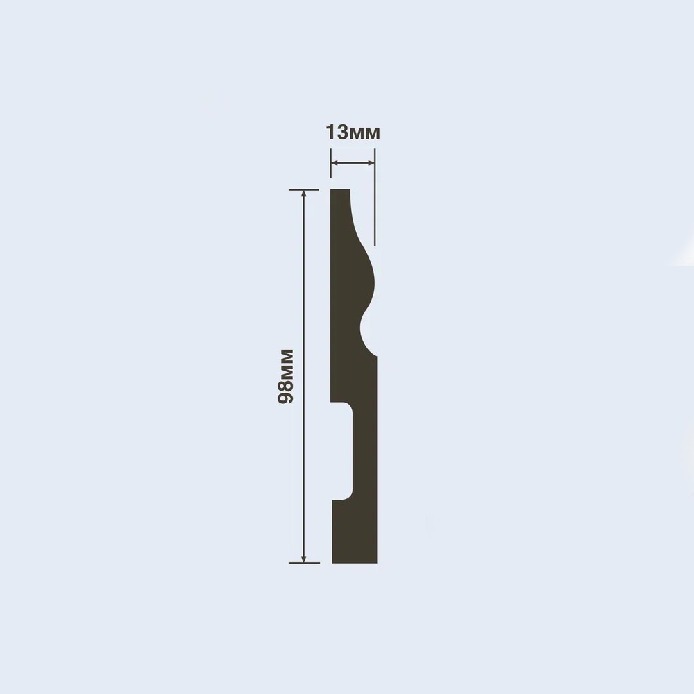 Плинтус под покраску Hiwood B100 2000×98×13