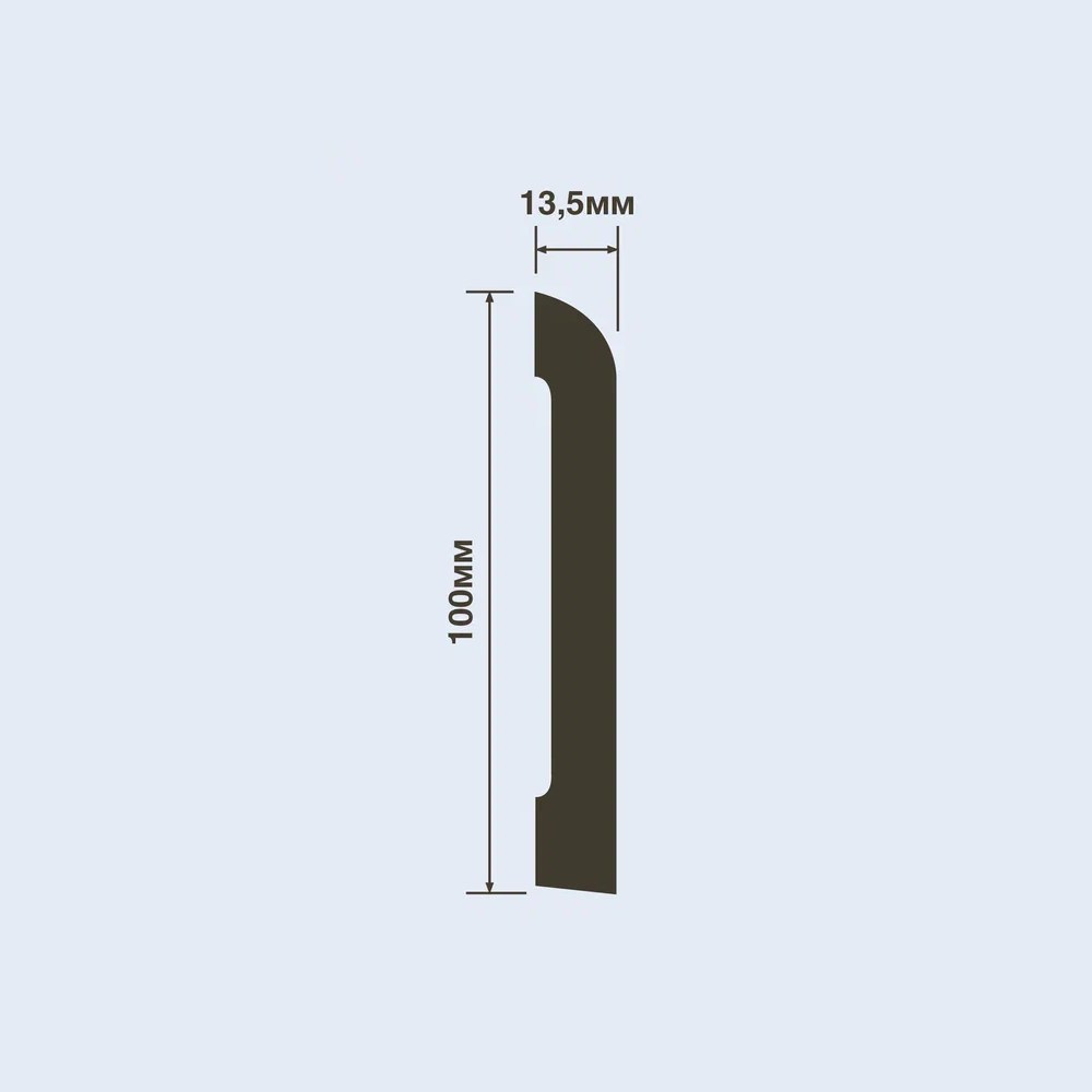 Плинтус под покраску Hiwood BE100 2000×100×13,5