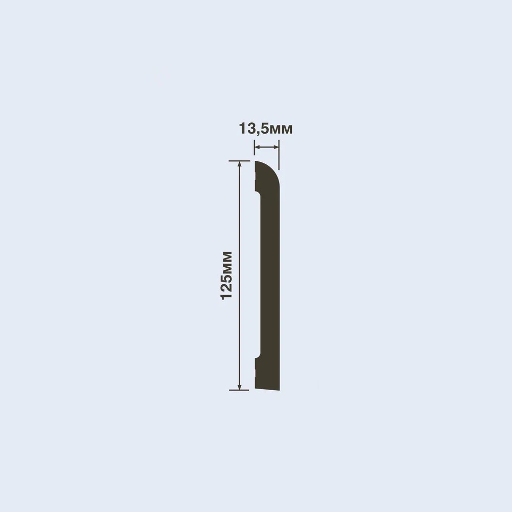 Плинтус под покраску Hiwood BE125 2000×125×13,5