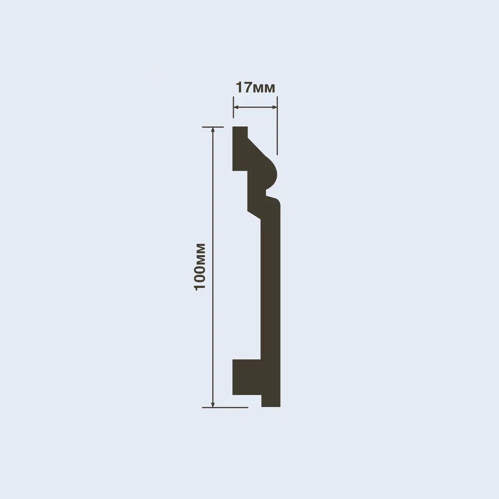 Плинтус под покраску Hiwood BA100 2000×100×17