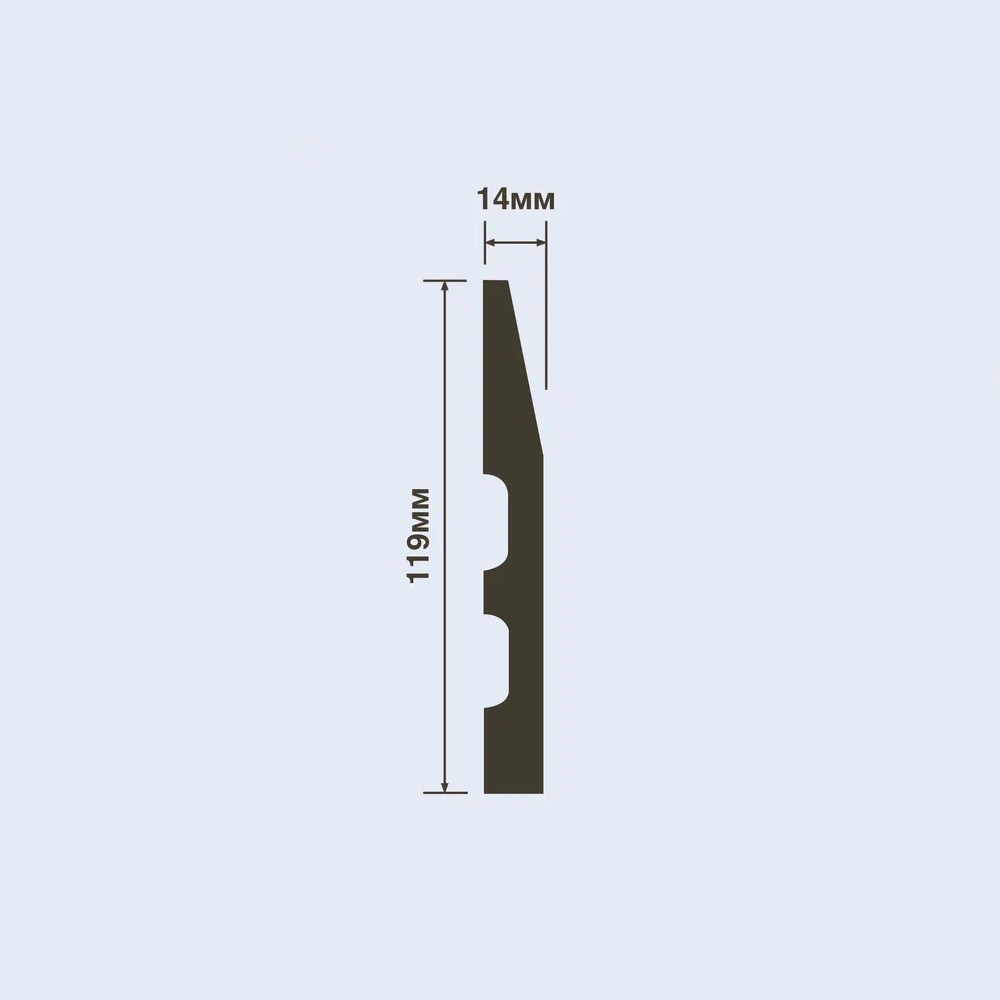 Плинтус под покраску Hiwood B120 2000×119×14