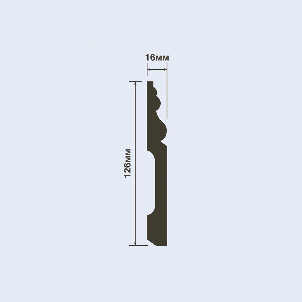 Плинтус под покраску Hiwood B126 2000×126×16