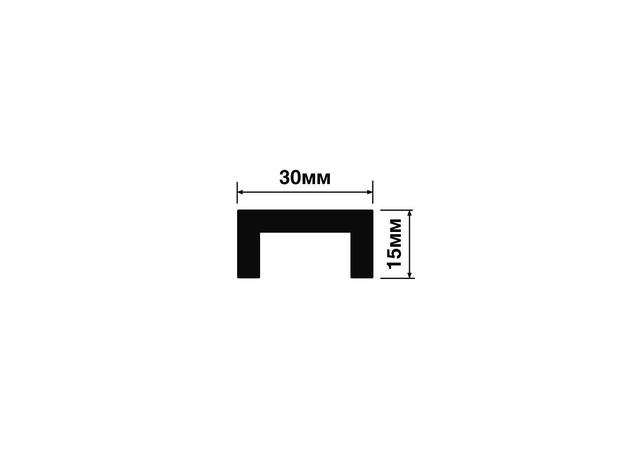 Потолочный плинтус под покраску Hiwood LB30 с подсветкой 2000×30×15