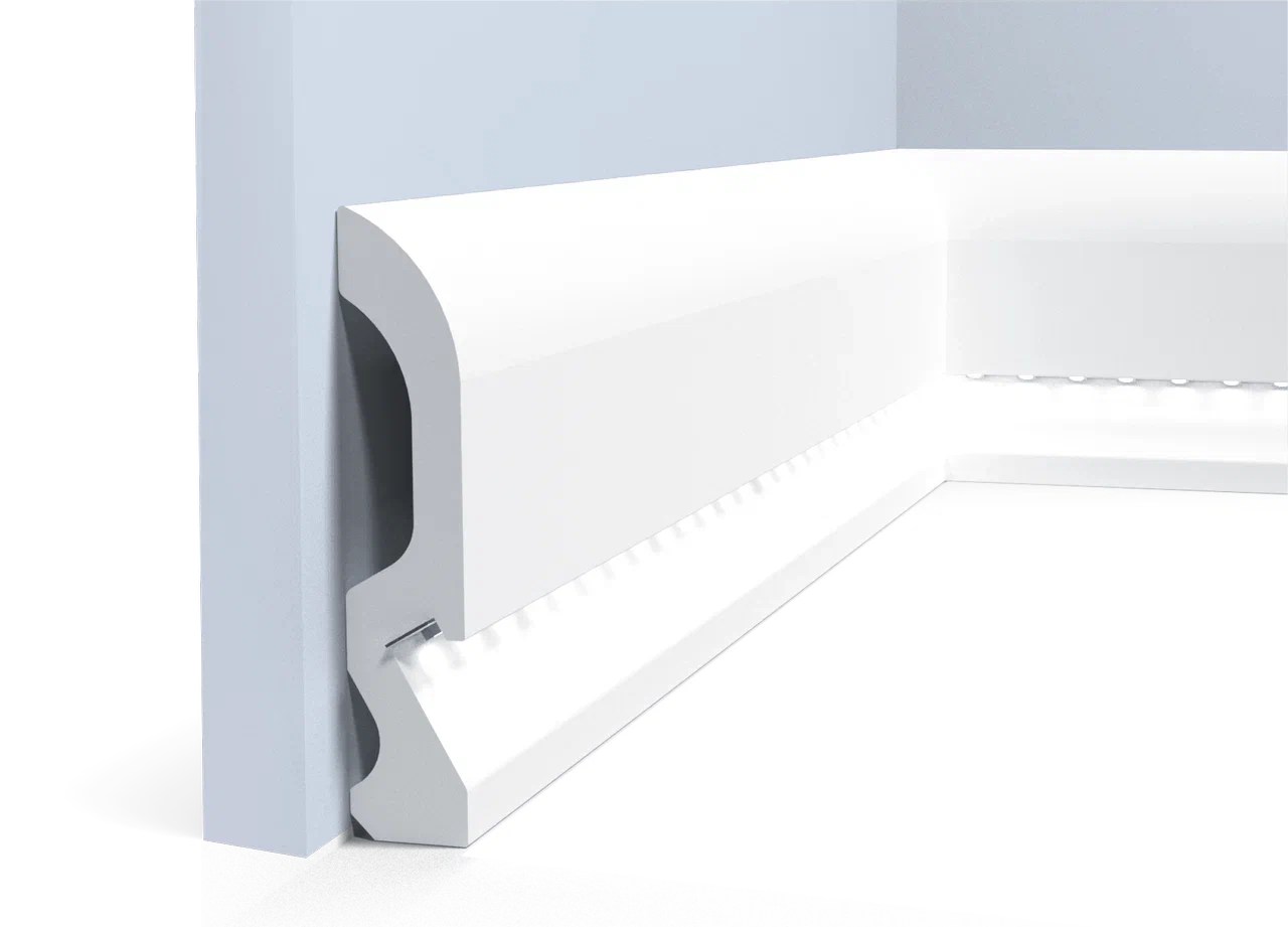 Плинтус под покраску Hiwood LB98 с подсветкой 2000×98×19,5 Плинтус под покраску Hiwood LB98 с подсветкой 2000×98×19,5