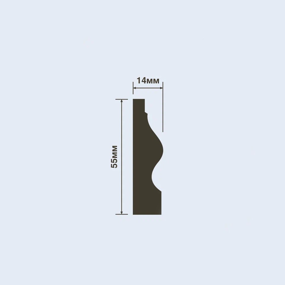 Плинтус под покраску Hiwood WE55 2000×55×14