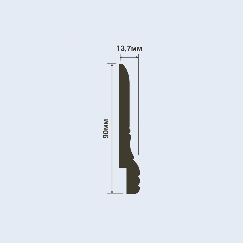 Плинтус под покраску Hiwood L1605 2000×90×13,7