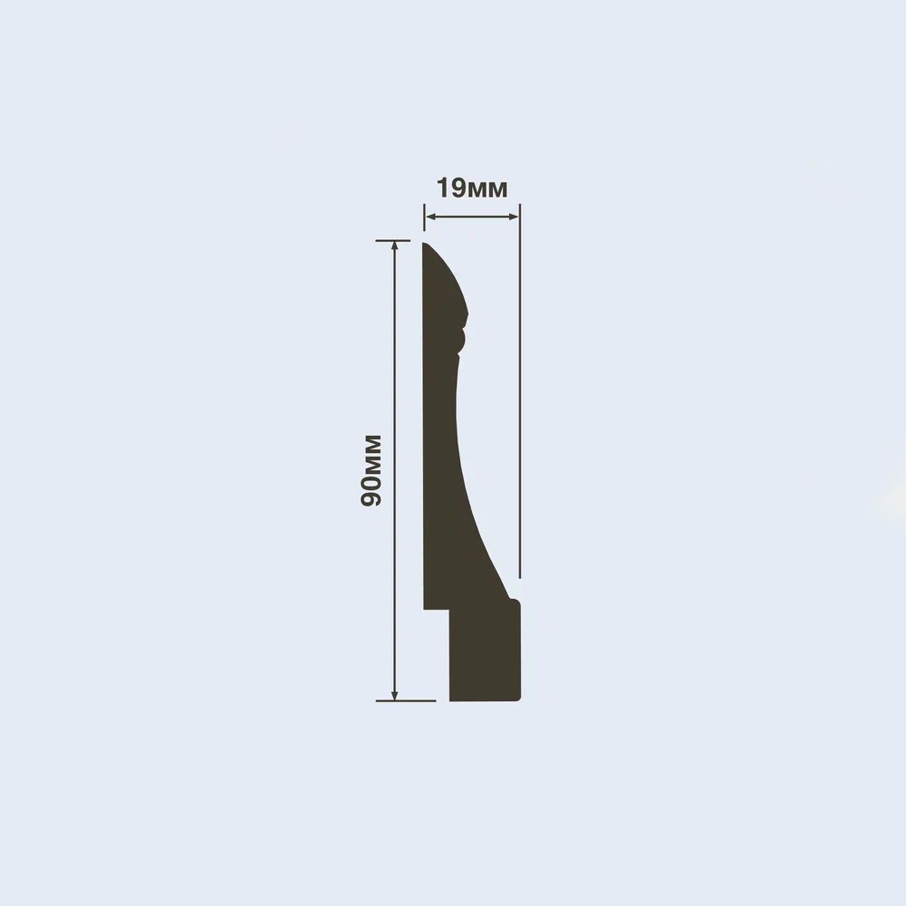 Плинтус под покраску Hiwood L1606 2000×90×19