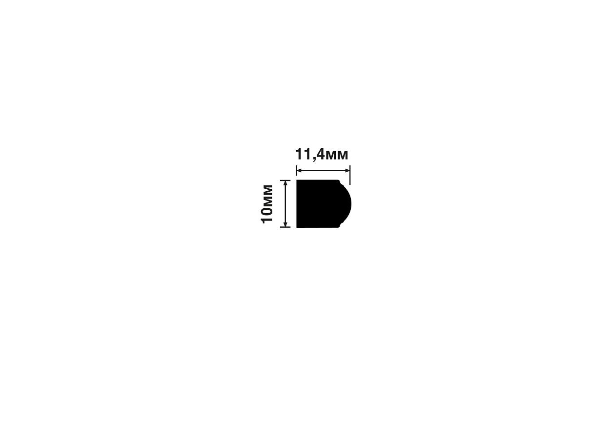 Молдинг из полистирола под покраску Hiwood D10 2000×10×11,4