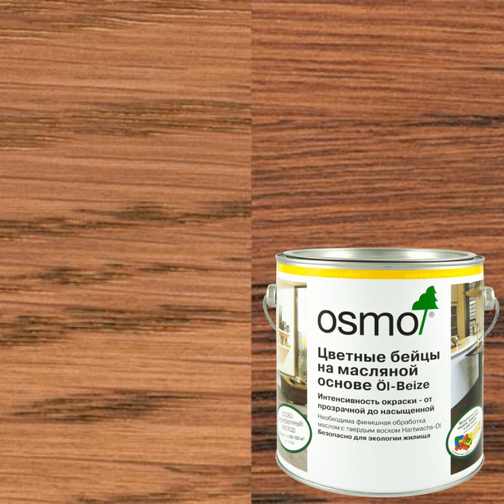 Бейц морилка на масляной основе Osmo Ol-Beize 3516 Ятоба 0,125 л Бейц морилка на масляной основе Osmo Ol-Beize 3516 Ятоба 0,125 л