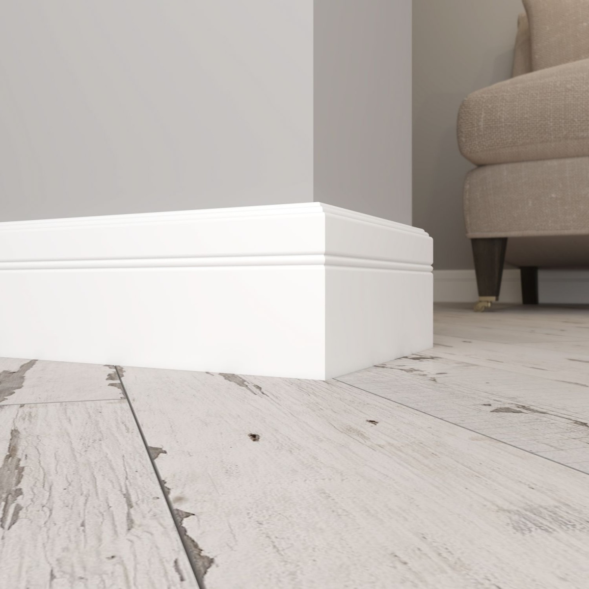 Плинтус под покраску Ultrawood Base 5380 i 2000×110×10 фото в интерьере