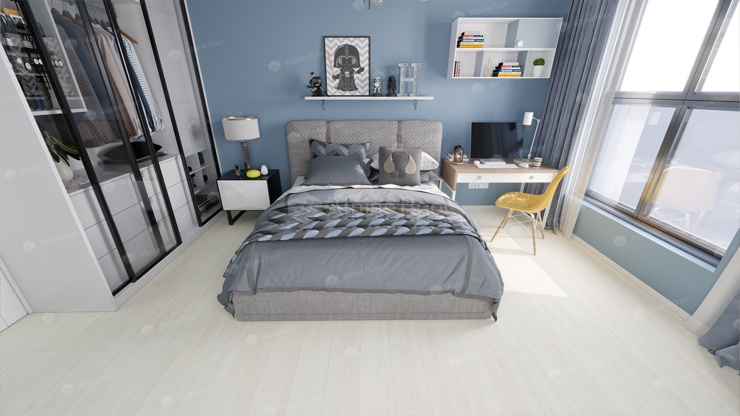 Кварцвиниловый SPC ламинат Alpine Floor Intense Канадский лес ECO 9-2 1220×183×6 фото в интерьере