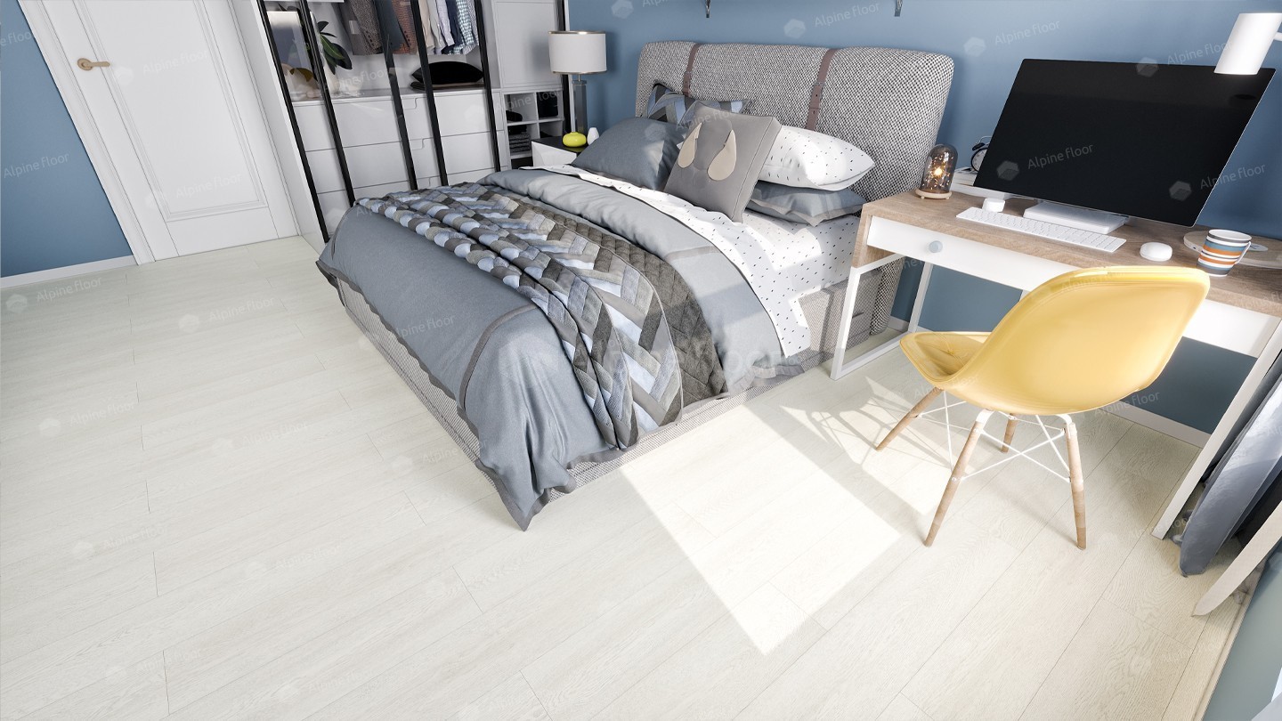 Кварцвиниловый SPC ламинат Alpine Floor Intense Канадский лес ECO 9-2 1220×183×6 фото в интерьере