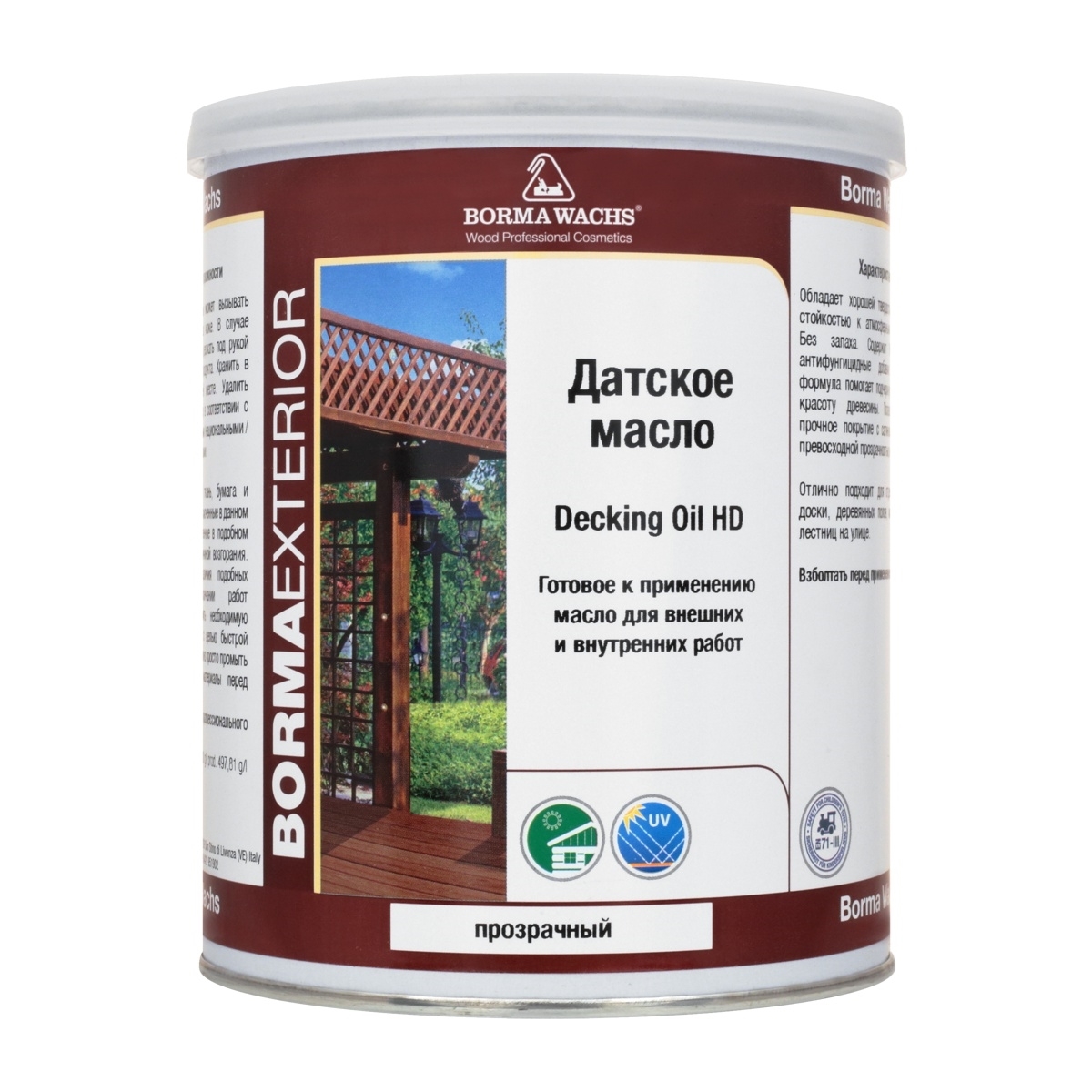Бесцветное масло датское для дерева Borma Decking Oil 4971 1 л