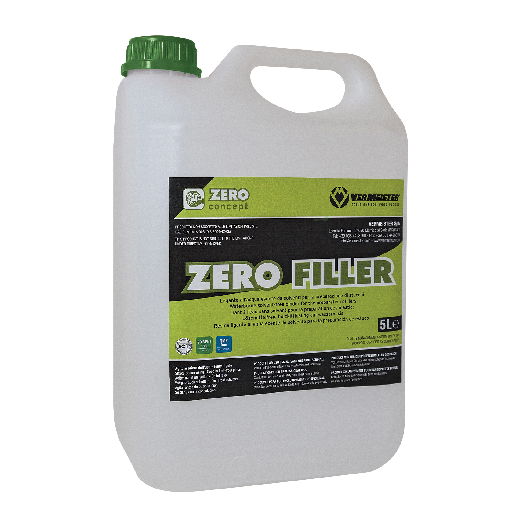 Шпатлевка для паркета Vermeister Zero Filler на водной основе 5 л