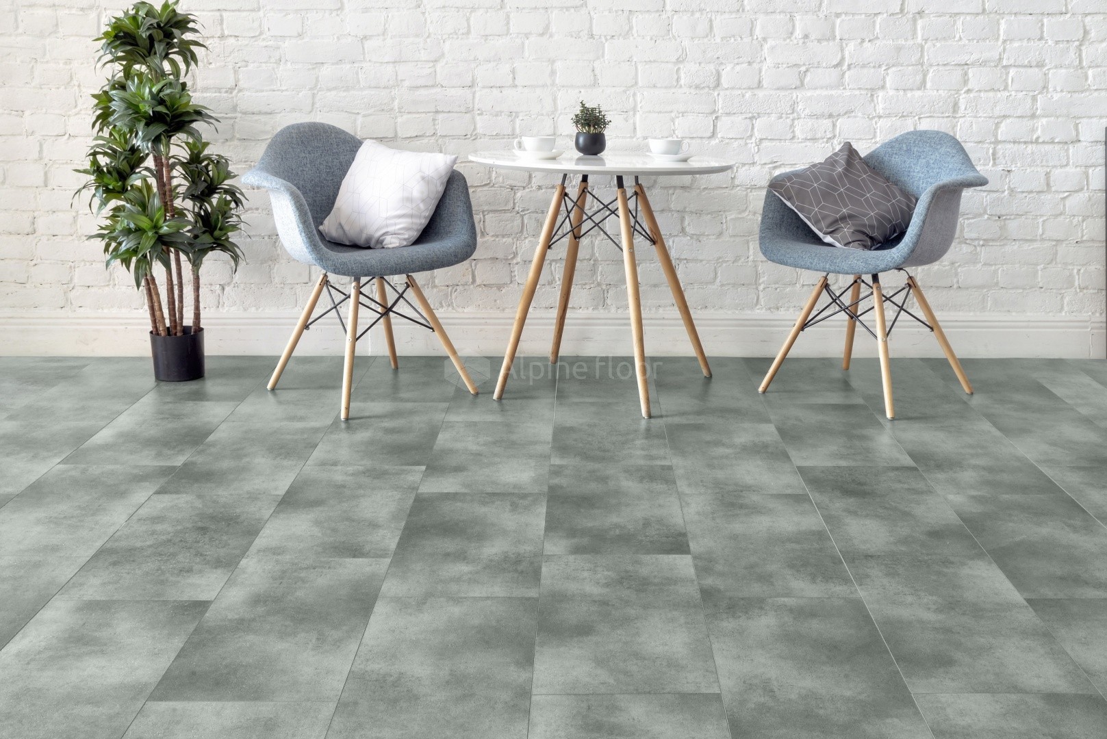 Кварцвиниловый SPC ламинат Alpine Floor Stone Mineral Core Бристоль ECO 4-8 609,6×304,8×4 фото в интерьере