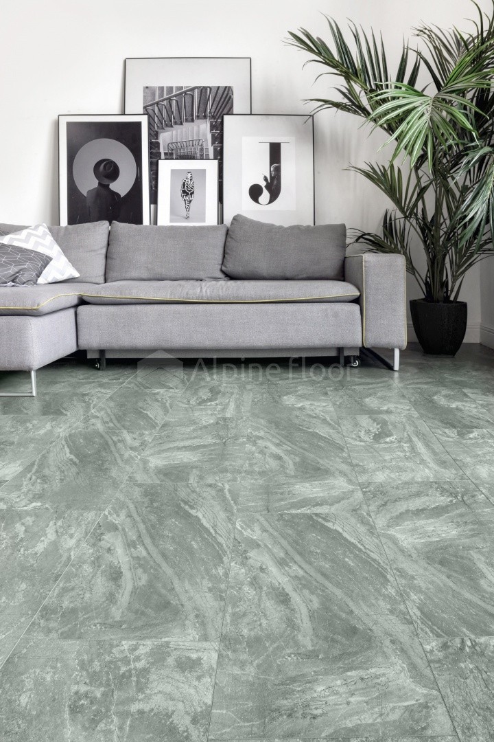 Кварцвиниловый SPC ламинат Alpine Floor Stone Mineral Core Хэмпшир ECO 4-9 609,6×304,8×4 фото в интерьере