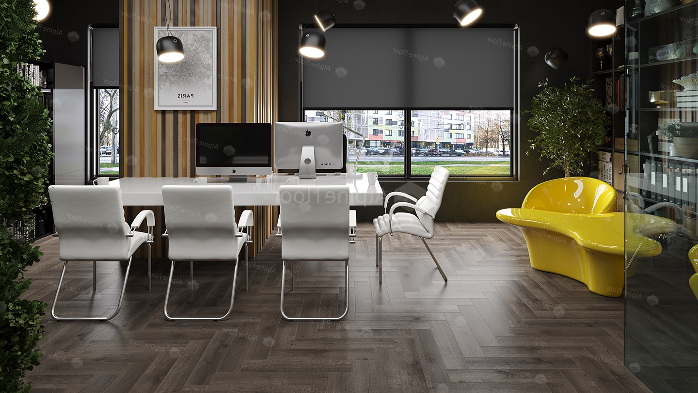 Кварцвиниловый SPC ламинат Alpine Floor Parquet Light Дуб Антарес ECO 13-19 венгерская елка 600×125×4 фото в интерьере Кварцвиниловый SPC ламинат Alpine Floor Parquet Light Дуб Антарес ECO 13-19 венгерская елка 600×125×4 фото в интерьере