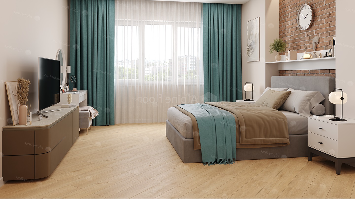 Кварцвиниловый SPC ламинат Alpine Floor Grand Sequoia Адендрон ECO 11-23 1220×183×4 фото в интерьере