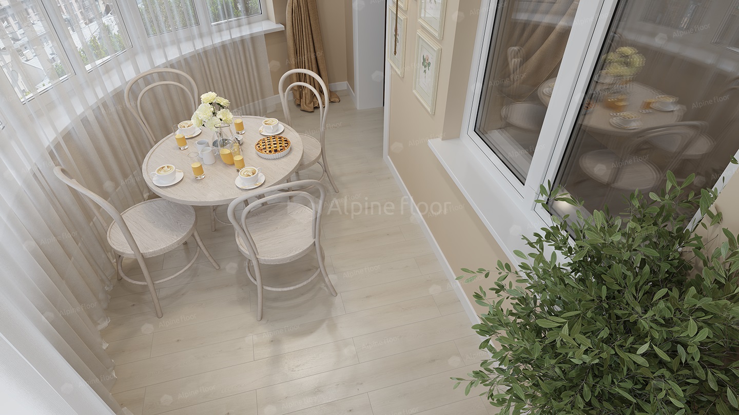 Кварцвиниловый SPC ламинат Alpine Floor Grand Sequoia Гиперион ECO 11-25 1220×183×4 фото в интерьере