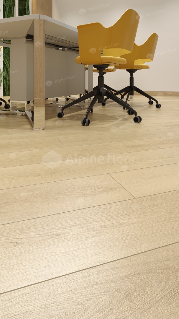 Кварцвиниловый SPC ламинат Alpine Floor Grand Sequoia Нидлес ECO 11-29 1220×183×4 фото в интерьере