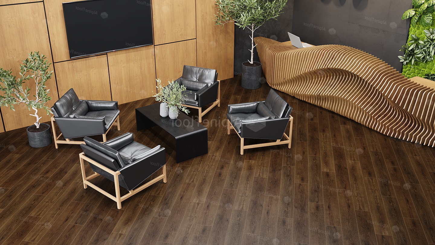 Кварцвиниловый SPC ламинат Alpine Floor Grand Sequoia Шерман ECO 11-33 1220×183×4 фото в интерьере