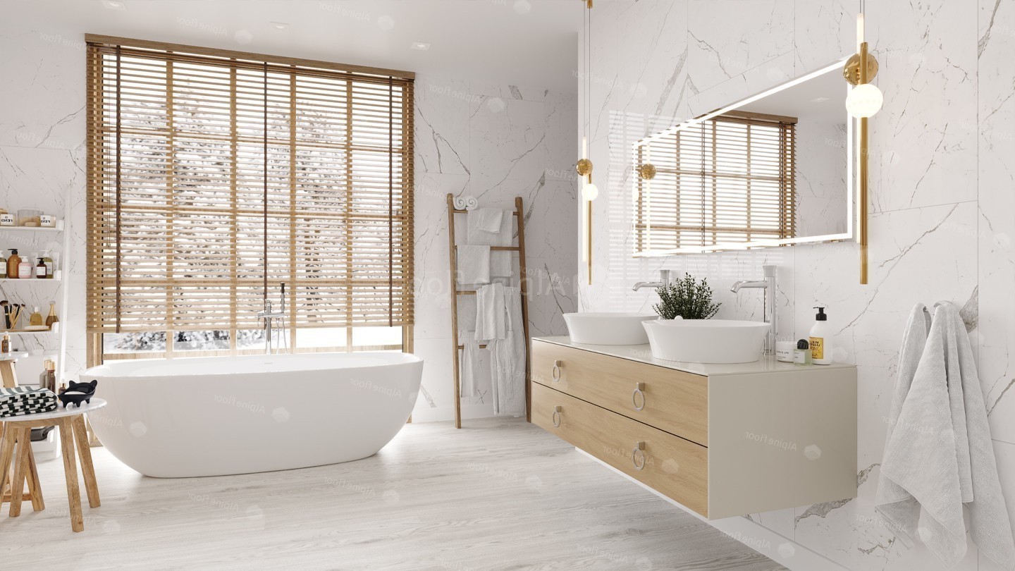 Кварцвиниловая плитка Alpine Floor клеевая Ultra Дуб Арктик ECO 5-1 1219,2×184,15×2 фото в интерьере Кварцвиниловая плитка Alpine Floor клеевая Ultra Дуб Арктик ECO 5-1 1219,2×184,15×2 фото в интерьере