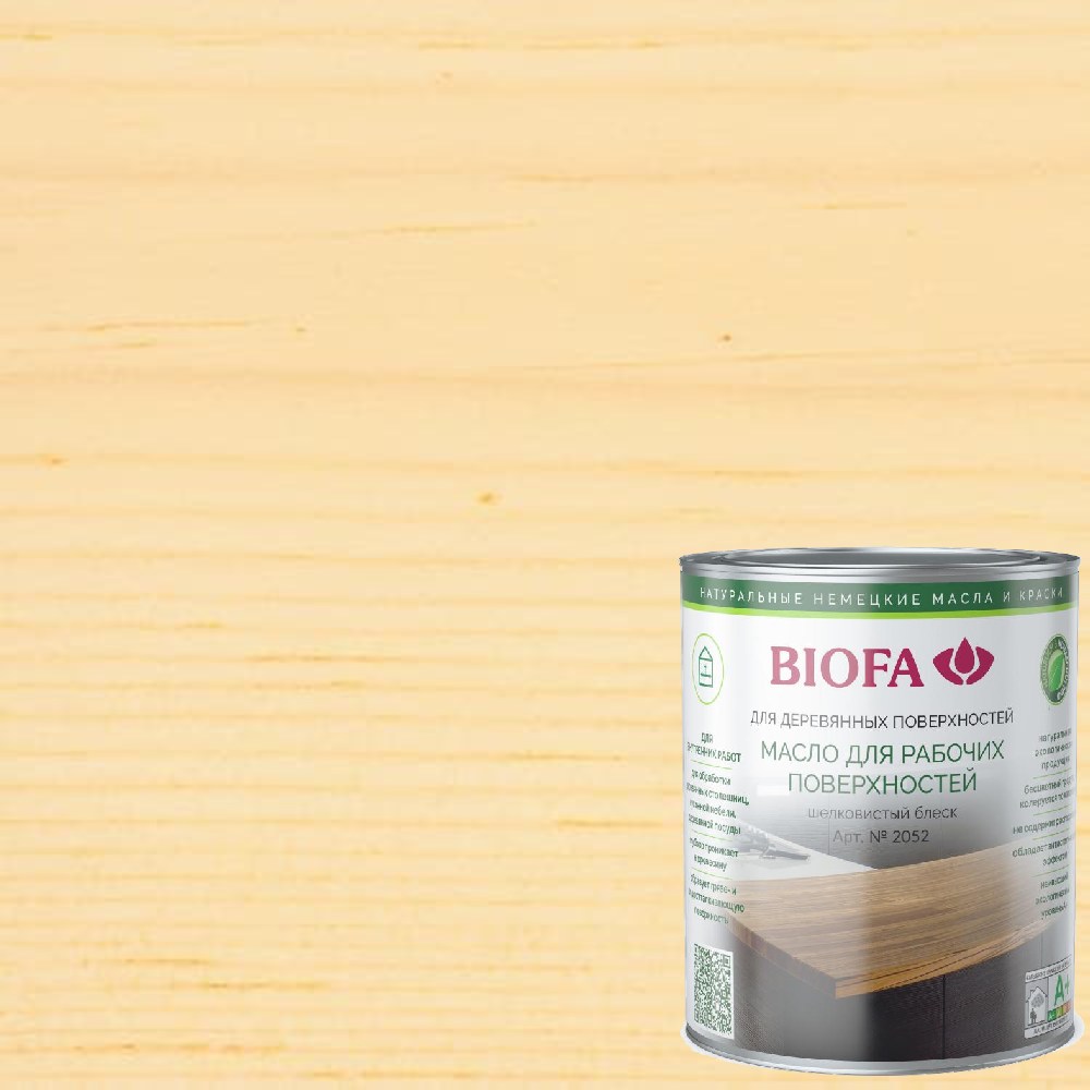 Масло бесцветное для столешниц Biofa 2052 2,5 л Масло бесцветное для столешниц Biofa 2052 2,5 л