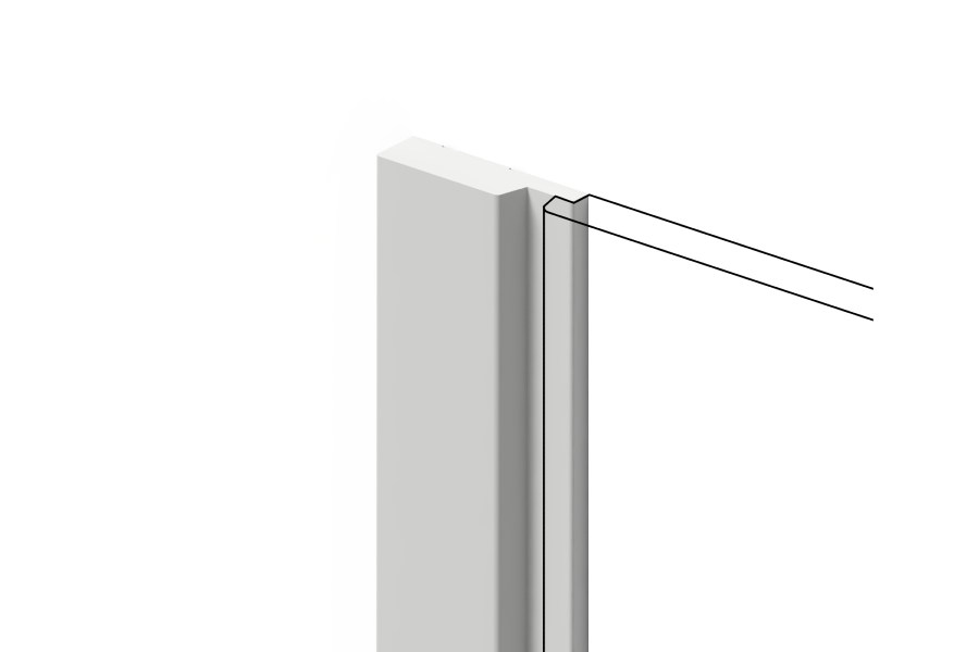 Финишный молдинг под покраску Hiwood LF124A NP 3000×42×12