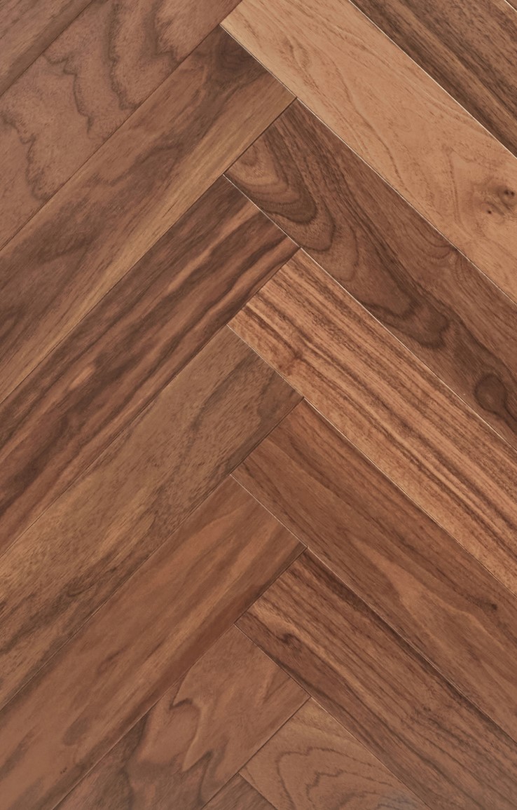 Инженерная доска Wood Bee Орех американский Селект AB венгерская елка 600×92×12