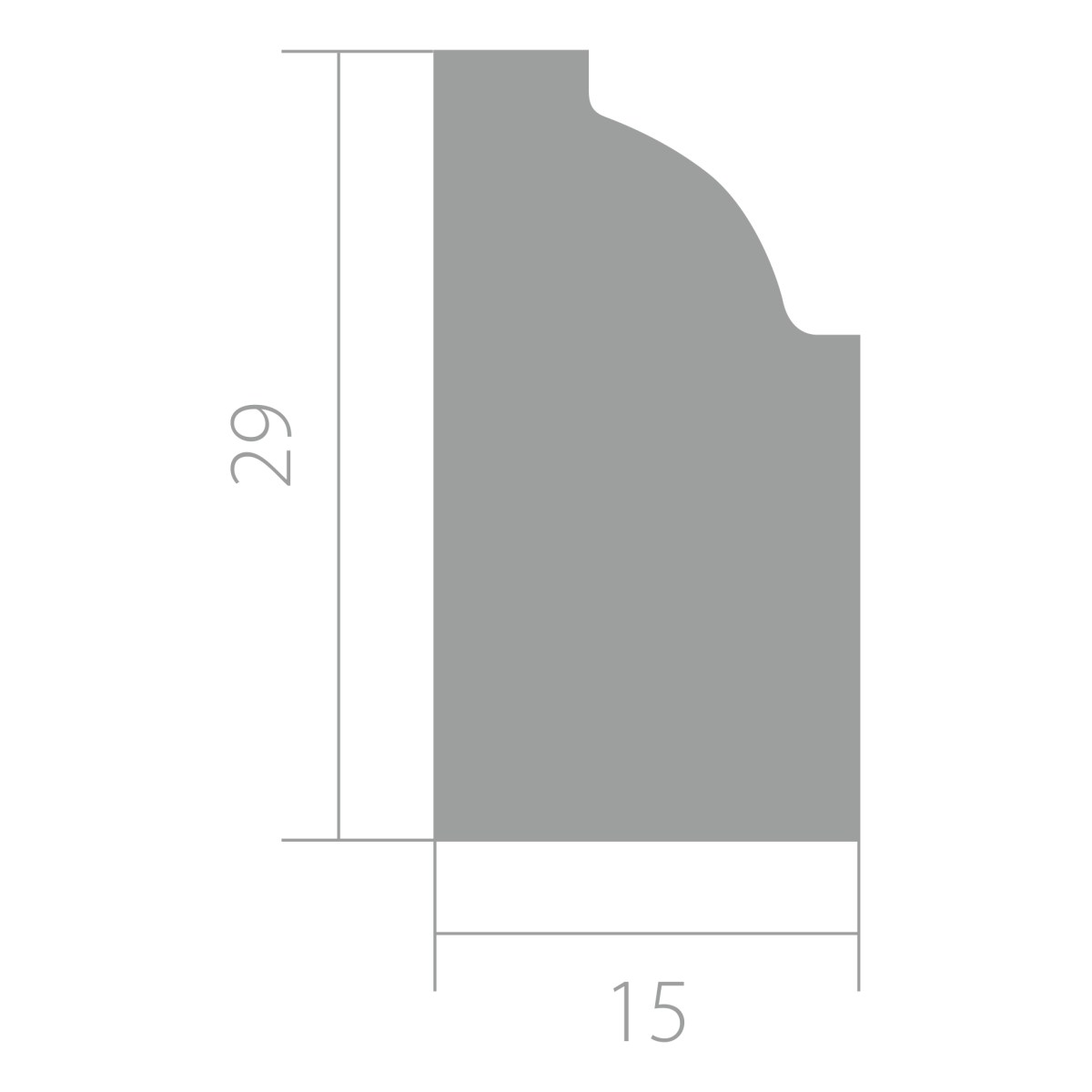 Молдинг ЛДФ под покраску Ultrawood U 001 i 2000×29×15 Молдинг ЛДФ под покраску Ultrawood U 001 i 2000×29×15