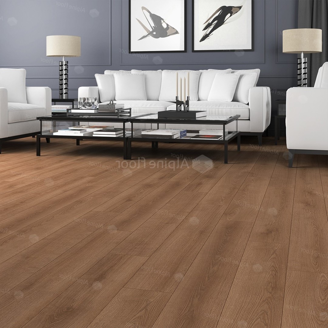 Ламинат Alpine Floor Premium Дуб Браун P 1003 1380×190×10 фото в интерьере