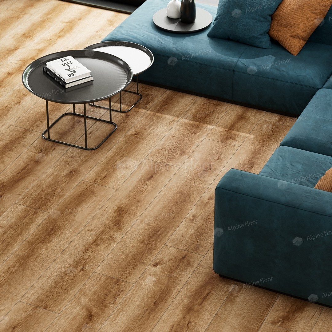 Ламинат Alpine Floor Milango Дуб Ивори M 1022 1380×192,5×8 фото в интерьере