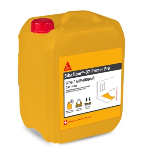 Грунтовка по стяжке Sikafloor-07 Primer Pro 592081 акриловая на водной основе 5 л