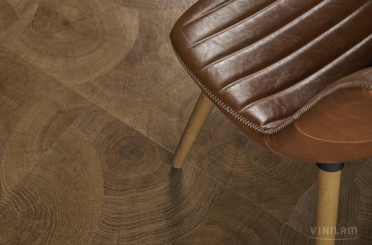 Кварцвиниловая плитка Vinilam клеевая Ceramo Stone Glue Дуб Натуральный 61601 950×480×2,5 фото в интерьере