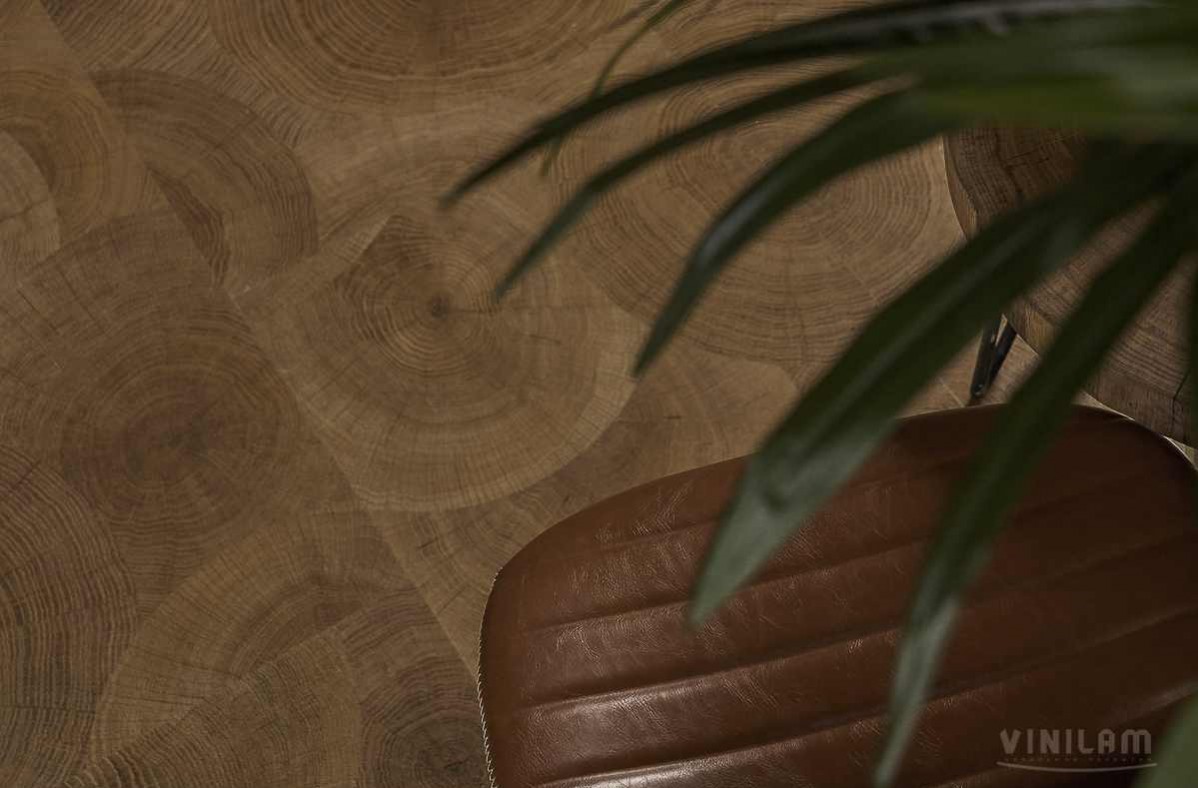 Кварцвиниловая плитка Vinilam клеевая Ceramo Stone Glue Дуб Натуральный 61601 950×480×2,5 фото в интерьере
