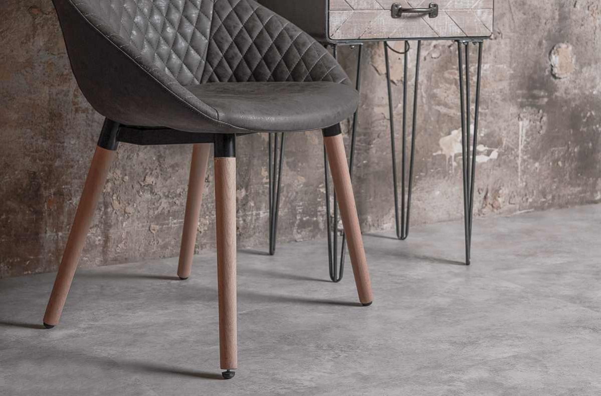 Кварцвиниловая плитка Vinilam клеевая Ceramo Stone Glue Бетон 61606 950×480×2,5 фото в интерьере