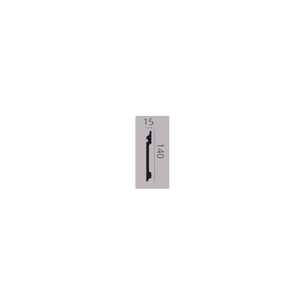Плинтус под покраску NMC Wallstyl FL14 2000×140×15