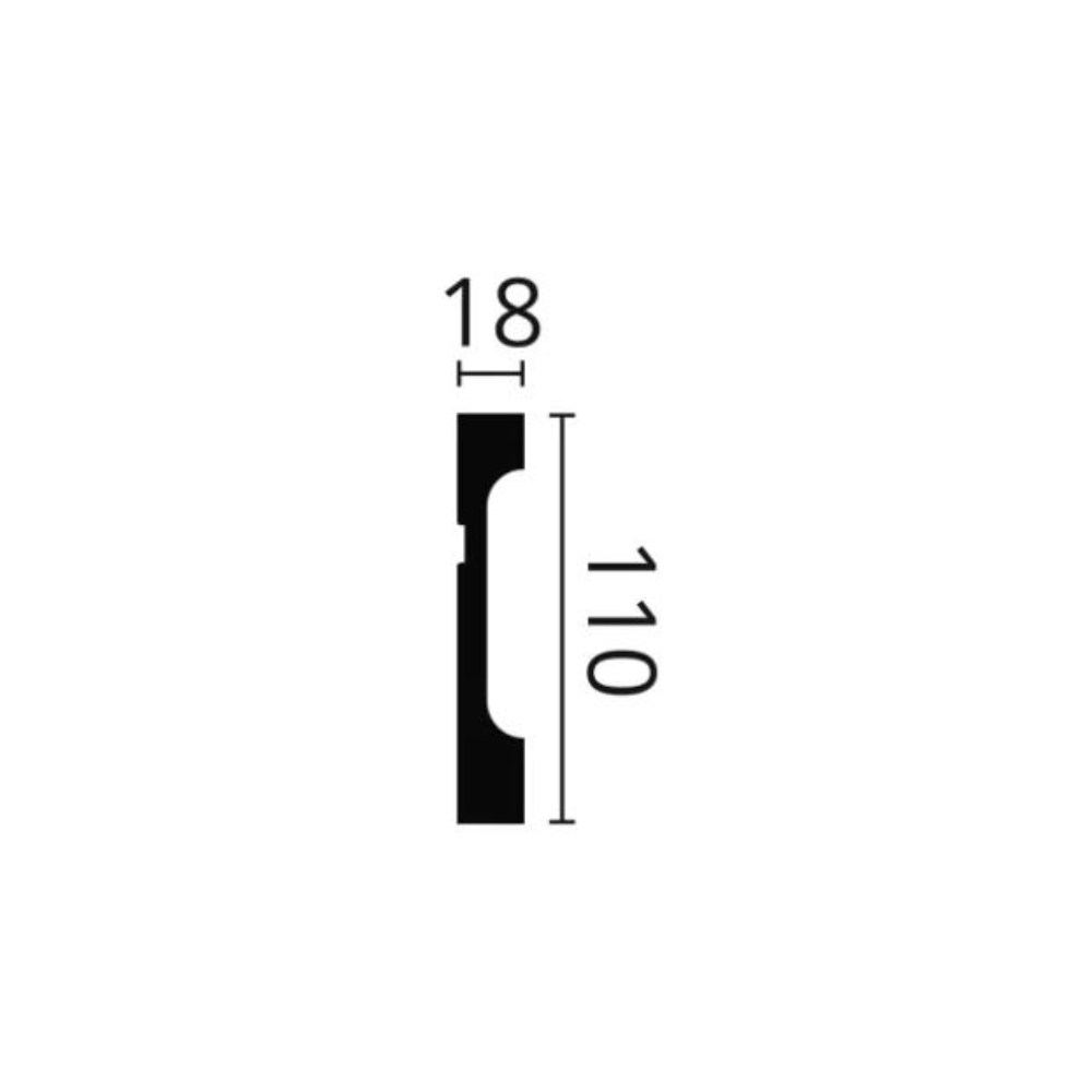 Плинтус под покраску NMC Floorstyl Essenza FD11 2000×110×18
