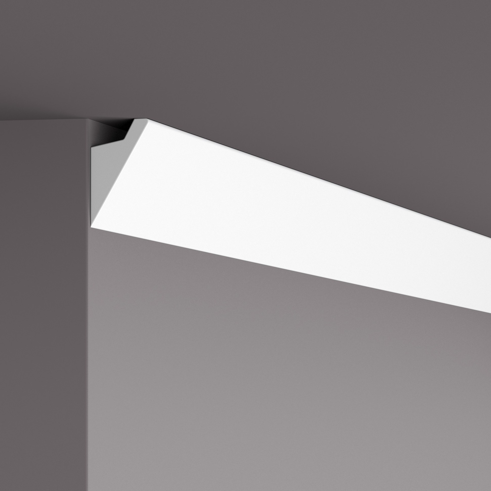 Потолочный плинтус под покраску с подсветкой NMC Wallstyl IL4 2000×37,5×60
