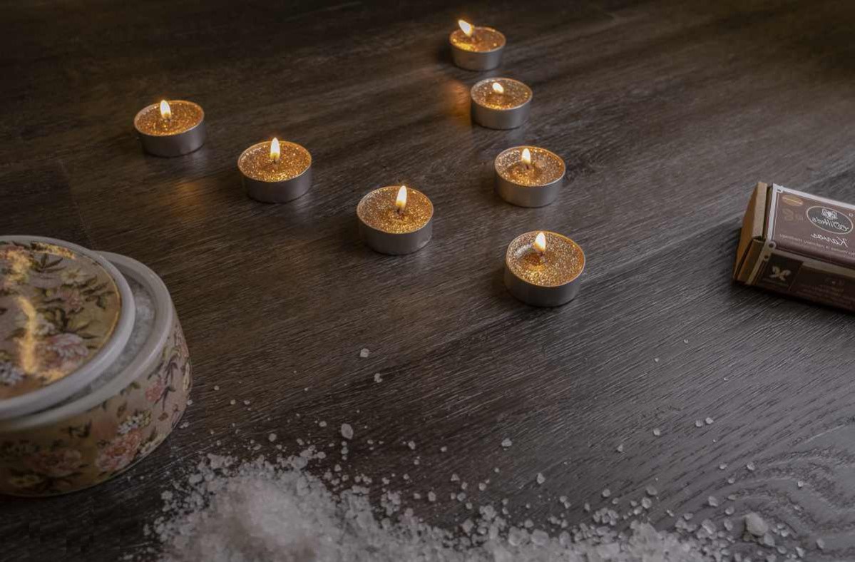 Кварцвиниловая плитка Vinilam клеевая Ceramo XXL Glue Дуб Лугано 8890-EIR 1528×233×2,5 фото в интерьере