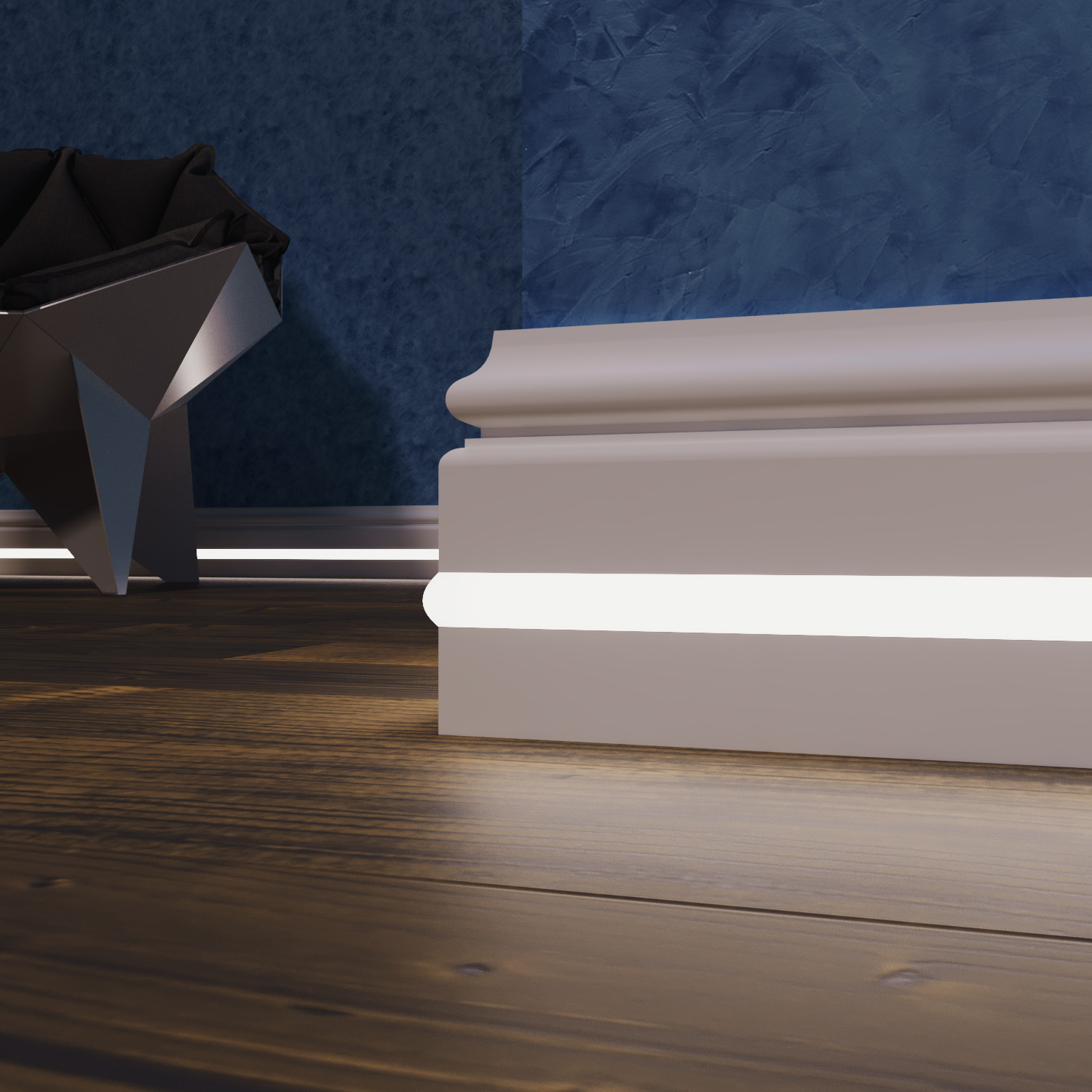 Плинтус МДФ под покраску Evrowood PN 100 Led с подсветкой 2000×100×16 фото в интерьере Плинтус МДФ под покраску Evrowood PN 100 Led с подсветкой 2000×100×16 фото в интерьере