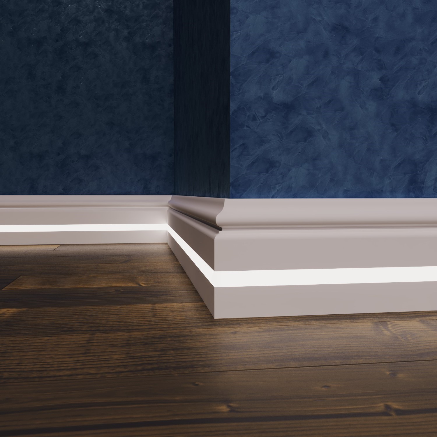 Плинтус МДФ под покраску Evrowood PN 100 Led с подсветкой 2000×100×16 Плинтус МДФ под покраску Evrowood PN 100 Led с подсветкой 2000×100×16