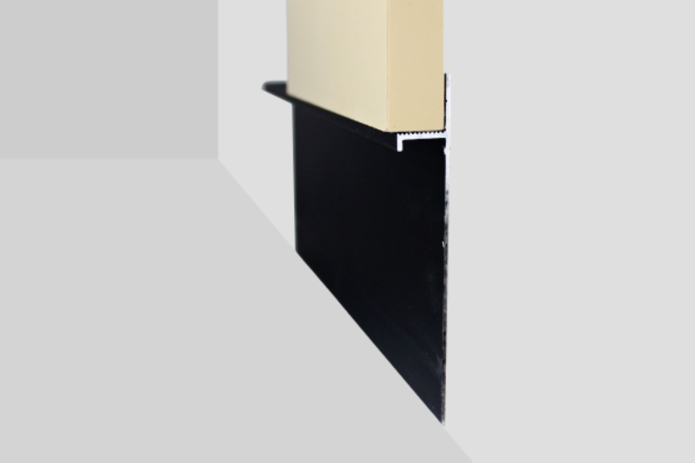 Плинтус алюминиевый теневой Modern Decor черный 2000×40×15 Плинтус алюминиевый теневой Modern Decor черный 2000×40×15