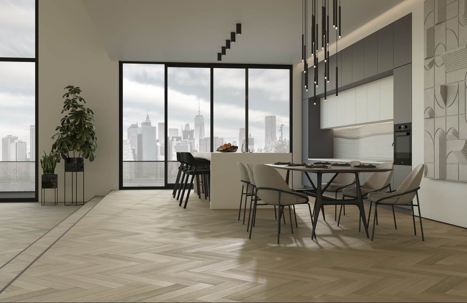 Композитная паркетная доска Quartz Parquet Елка Дуб лимба 33-405 венгерская елка 635×127×5 фото в интерьере Композитная паркетная доска Quartz Parquet Елка Дуб лимба 33-405 венгерская елка 635×127×5 фото в интерьере