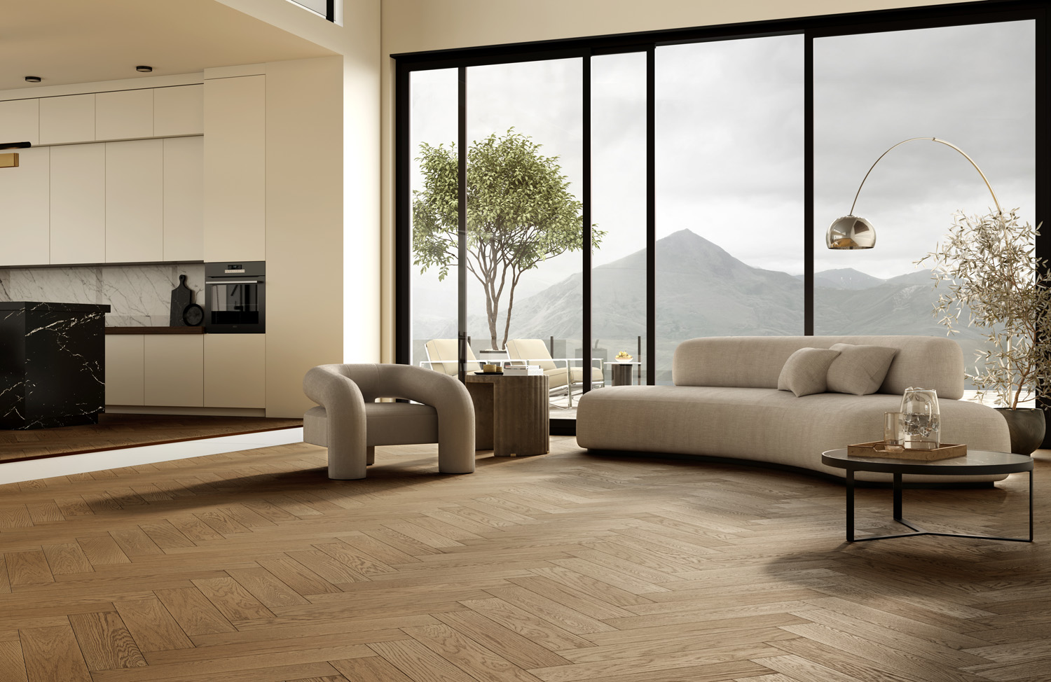 Композитная паркетная доска Quartz Parquet Елка Дуб рустикальный 33-410 венгерская елка 635×127×5 фото в интерьере Композитная паркетная доска Quartz Parquet Елка Дуб рустикальный 33-410 венгерская елка 635×127×5 фото в интерьере