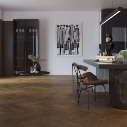 Композитная паркетная доска Quartz Parquet Елка Дуб брауни 33-413 венгерская елка 635×127×5